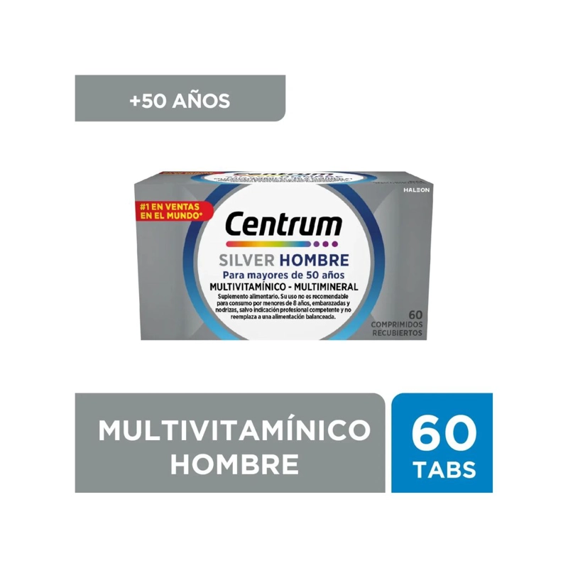 MULTIVITAMINICO CENTRUM SILVER HOMBRE 60 TABLETAS - 1
