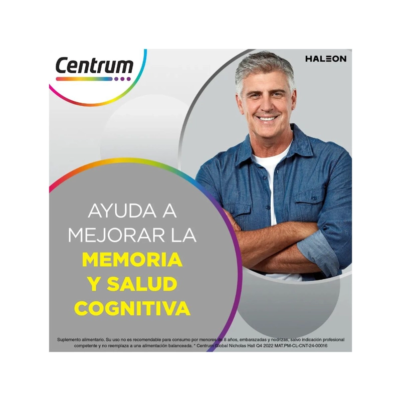 MULTIVITAMINICO CENTRUM SILVER HOMBRE 60 TABLETAS - 3