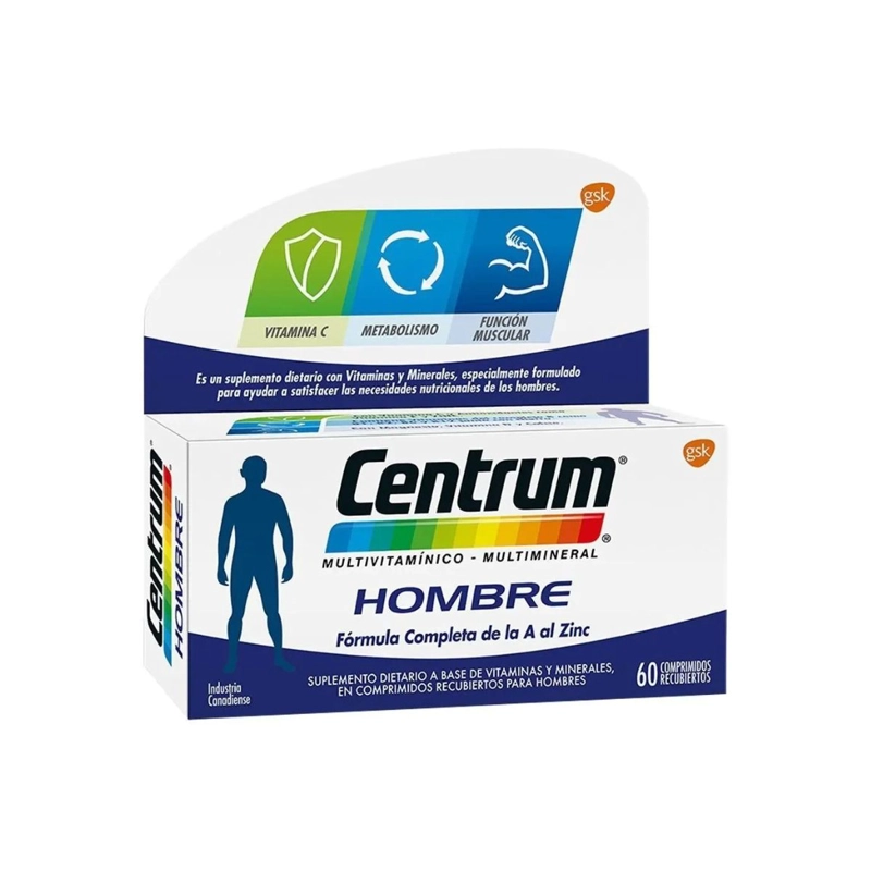 MULTIVITAMINICO CENTRUM HOMBRE 60 TABLETAS - 5