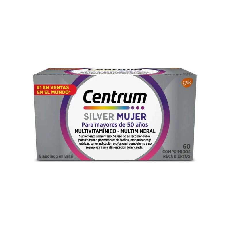 MULTIVITAMINICO CENTRUM SILVER MUJER 60 TABLETAS - 1
