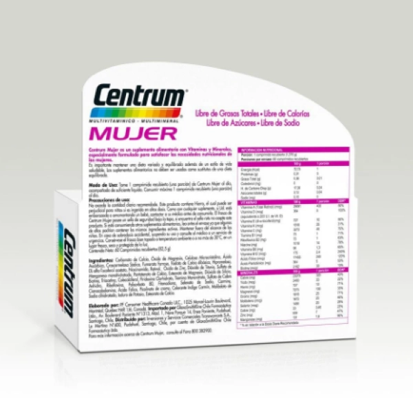 MULTIVITAMINICO CENTRUM MUJER 60 COMPRIMIDOS - 2