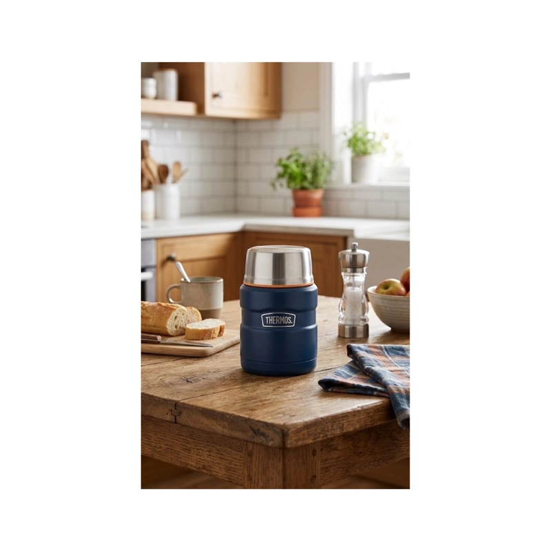 TERMO DE THERMOS COMIDA KING 470ML ACERO INOXIDABLE NAVY - 3