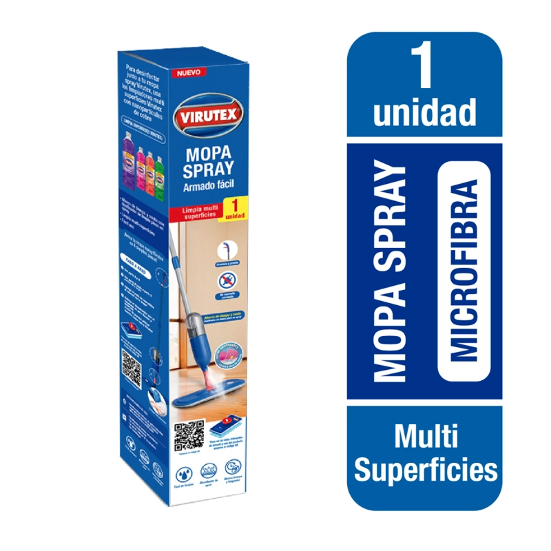 MOPA PLANA DE MICROFIBRA VIRUTEX CON SPRAY - 3
