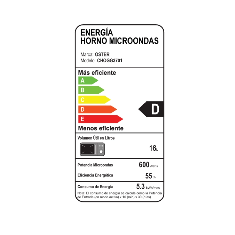 MICROONDAS OSTER ANALOGO 20LT - 3