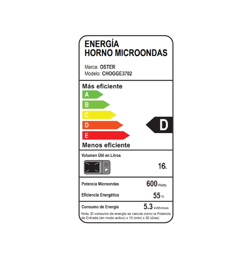 MICROONDAS OSTER DIGITAL 20LT - 3