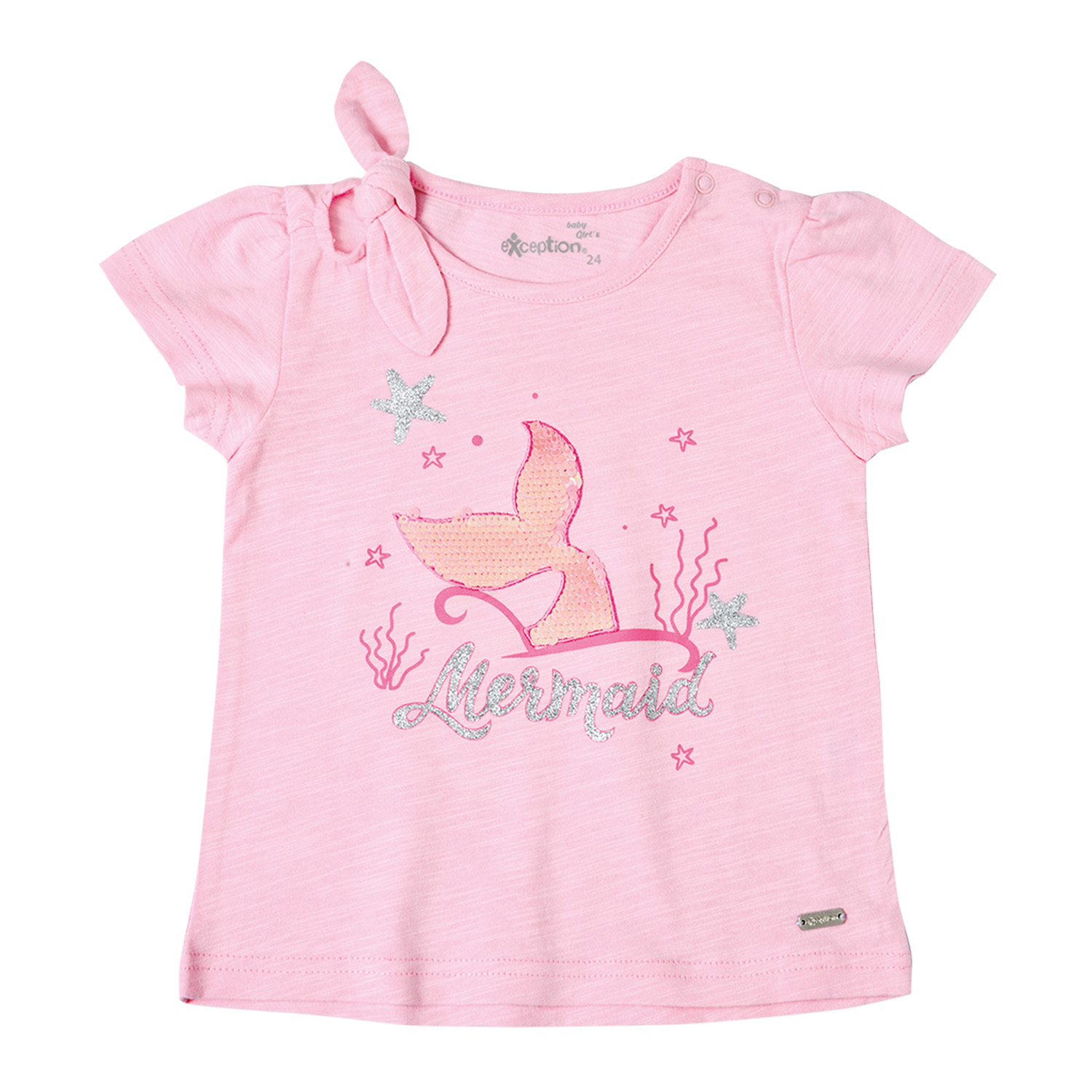 POLERA MANGA CORTA ALGODÓN NIÑA EXCEPTION BEBÉ CON ESTAMPADO - 1