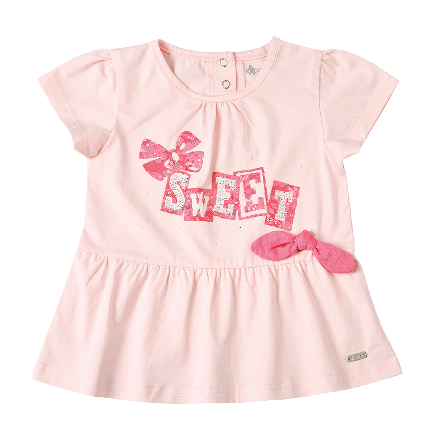 POLERA MANGA CORTA NIÑA EXCEPTION BEBÉ ALGODÓN - 1