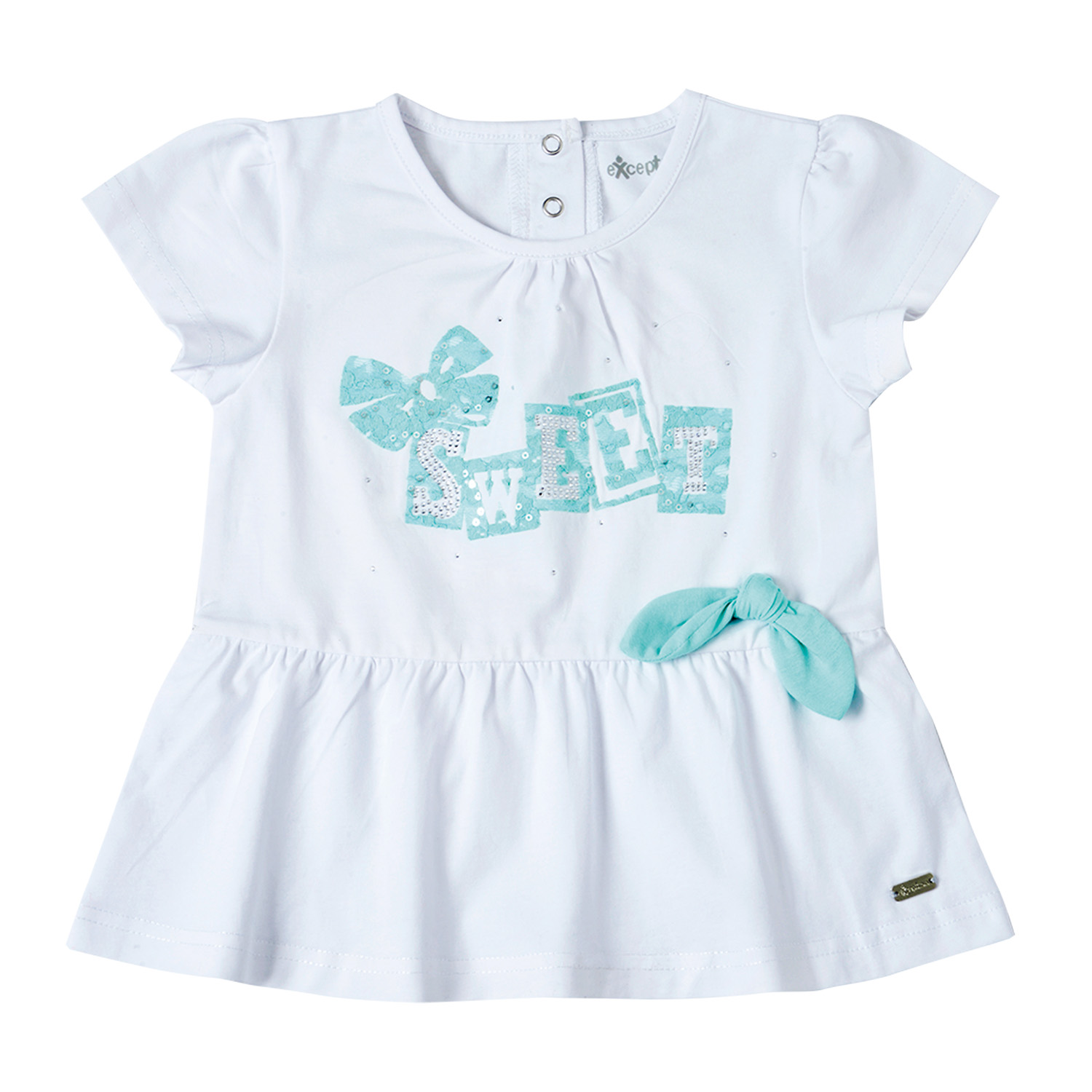 POLERA MANGA CORTA NIÑA EXCEPTION BEBÉ ALGODÓN - 2