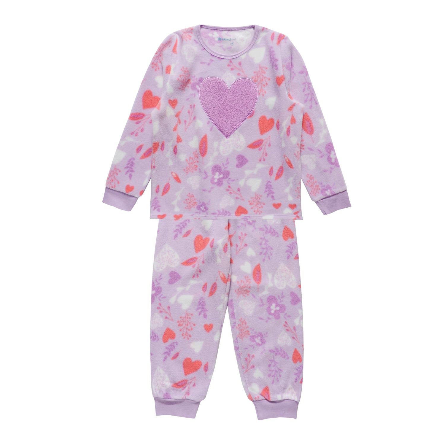 PIJAMA POLAR NIÑA MANGA LARGA CON ESTAMPADO - 1