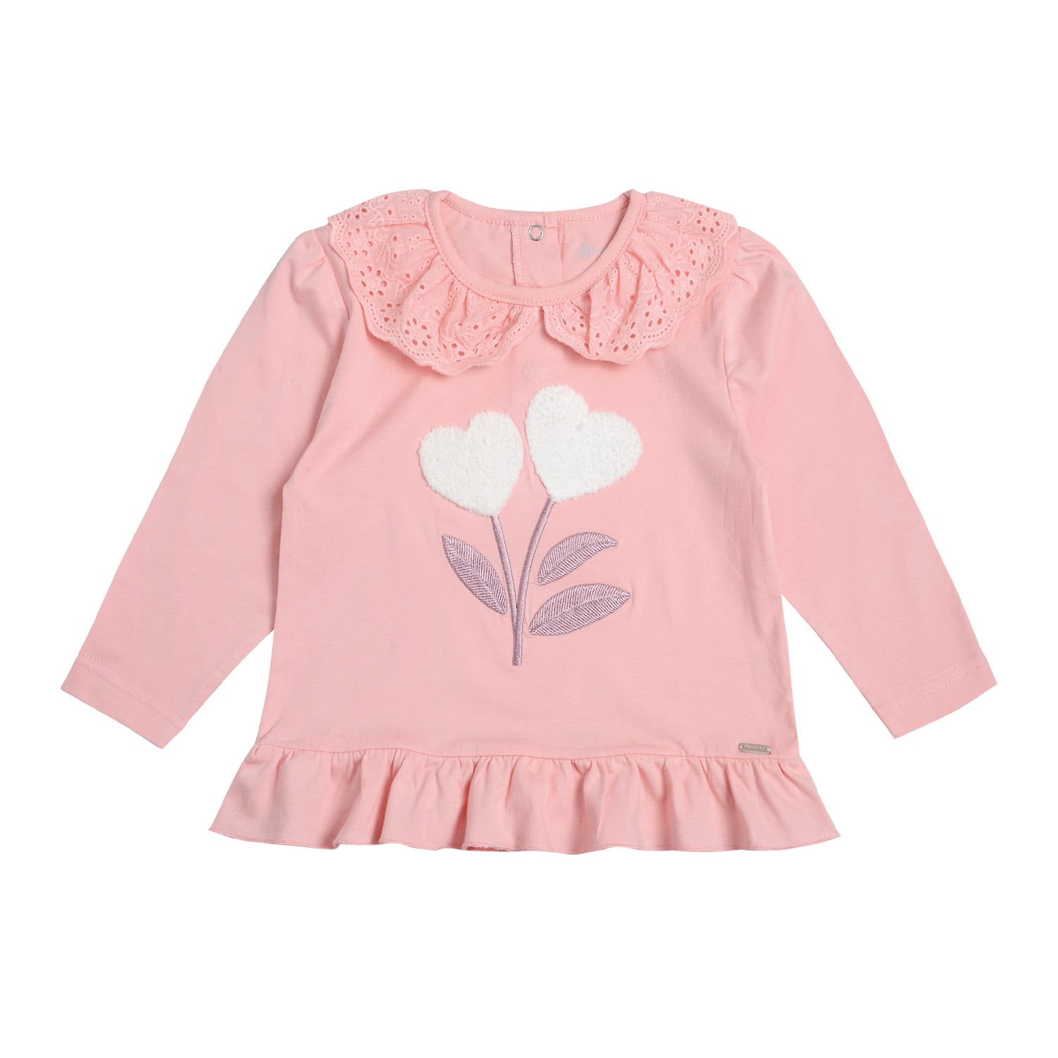 POLERA MANGA LARGA BEBÉ NIÑA CON BROCHES - 1