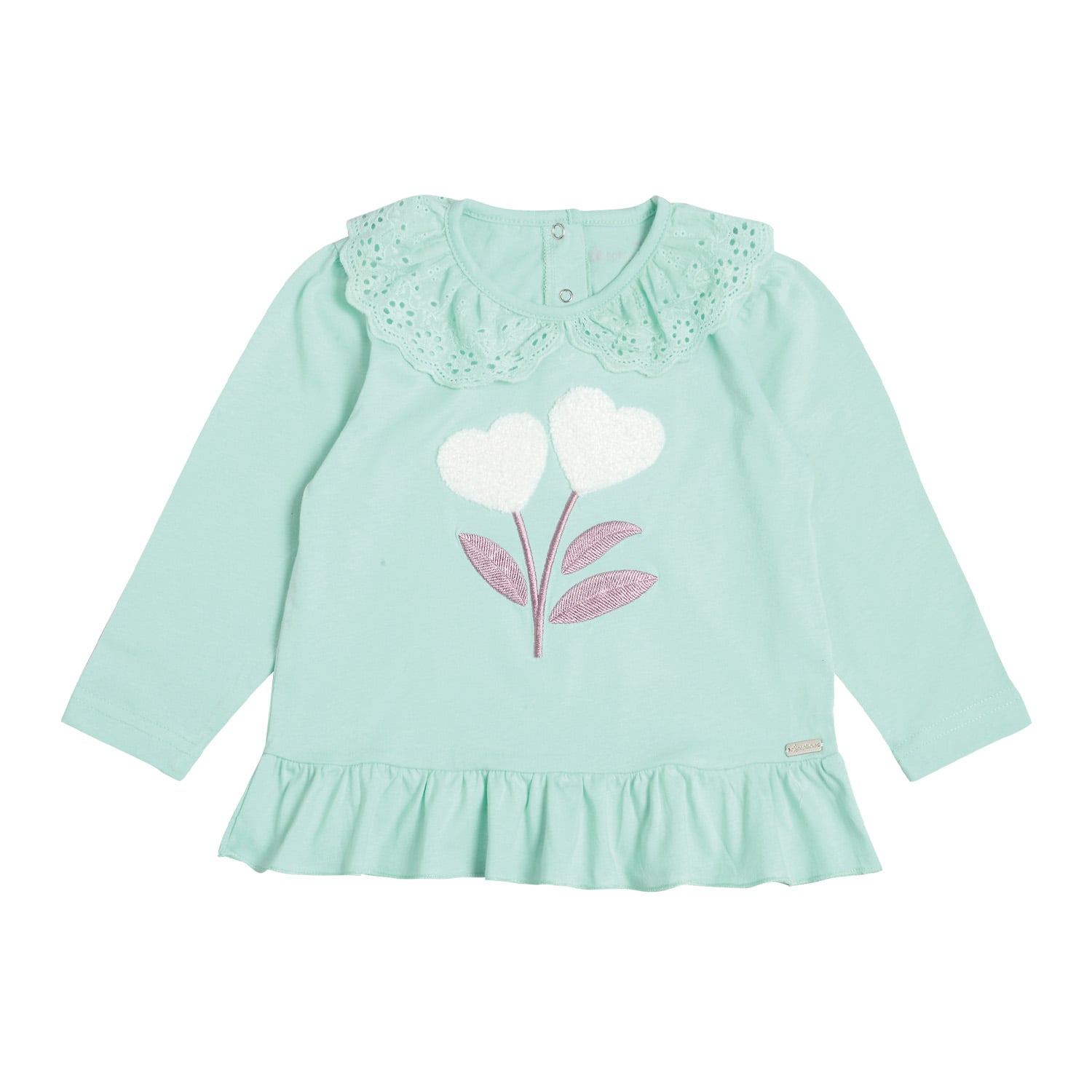 POLERA MANGA LARGA BEBÉ NIÑA CON BROCHES - 1