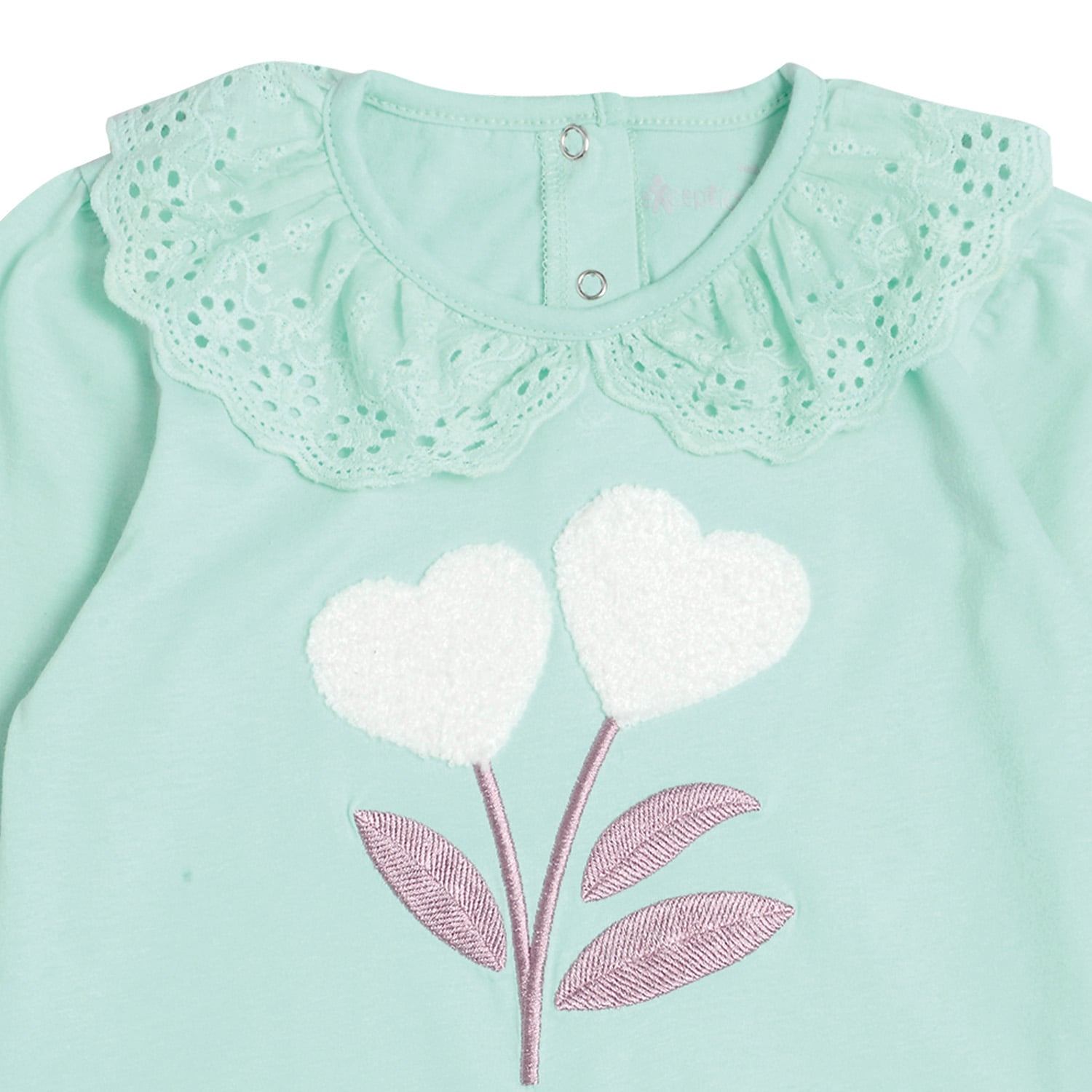 POLERA MANGA LARGA BEBÉ NIÑA CON BROCHES - 2