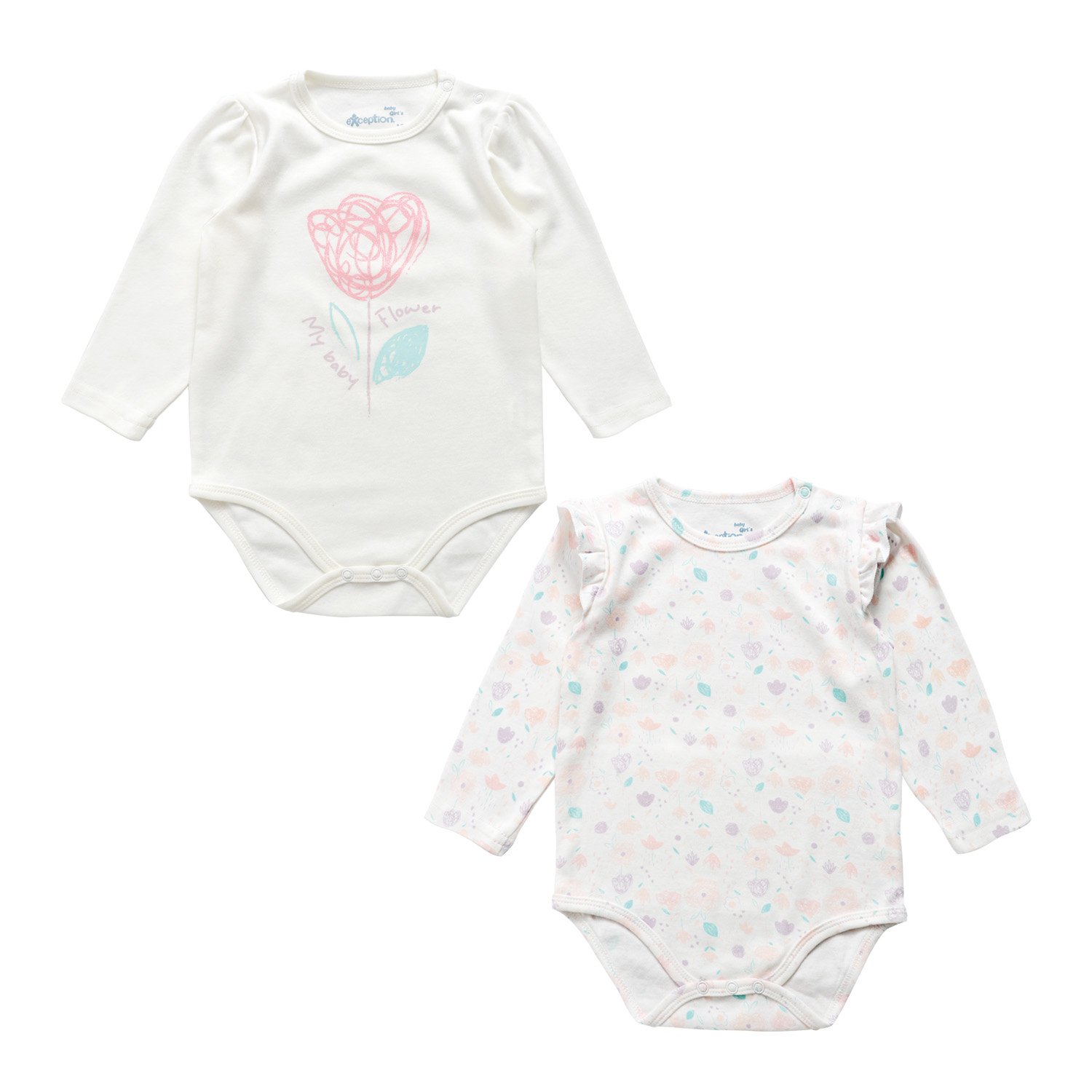PACK 2 BODY BEBÉ NIÑA INTERLOCK - 1