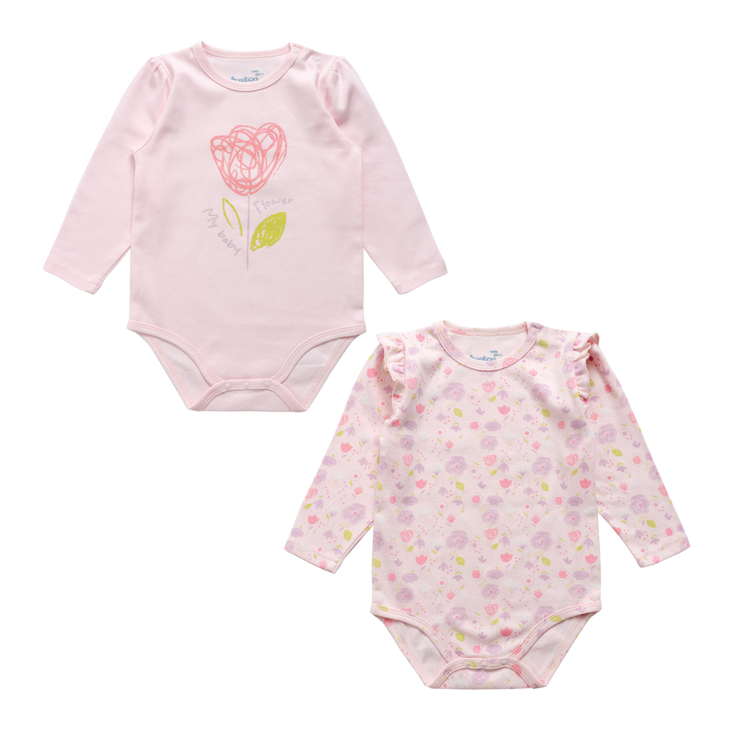 PACK 2 BODY BEBÉ NIÑA INTERLOCK - 3