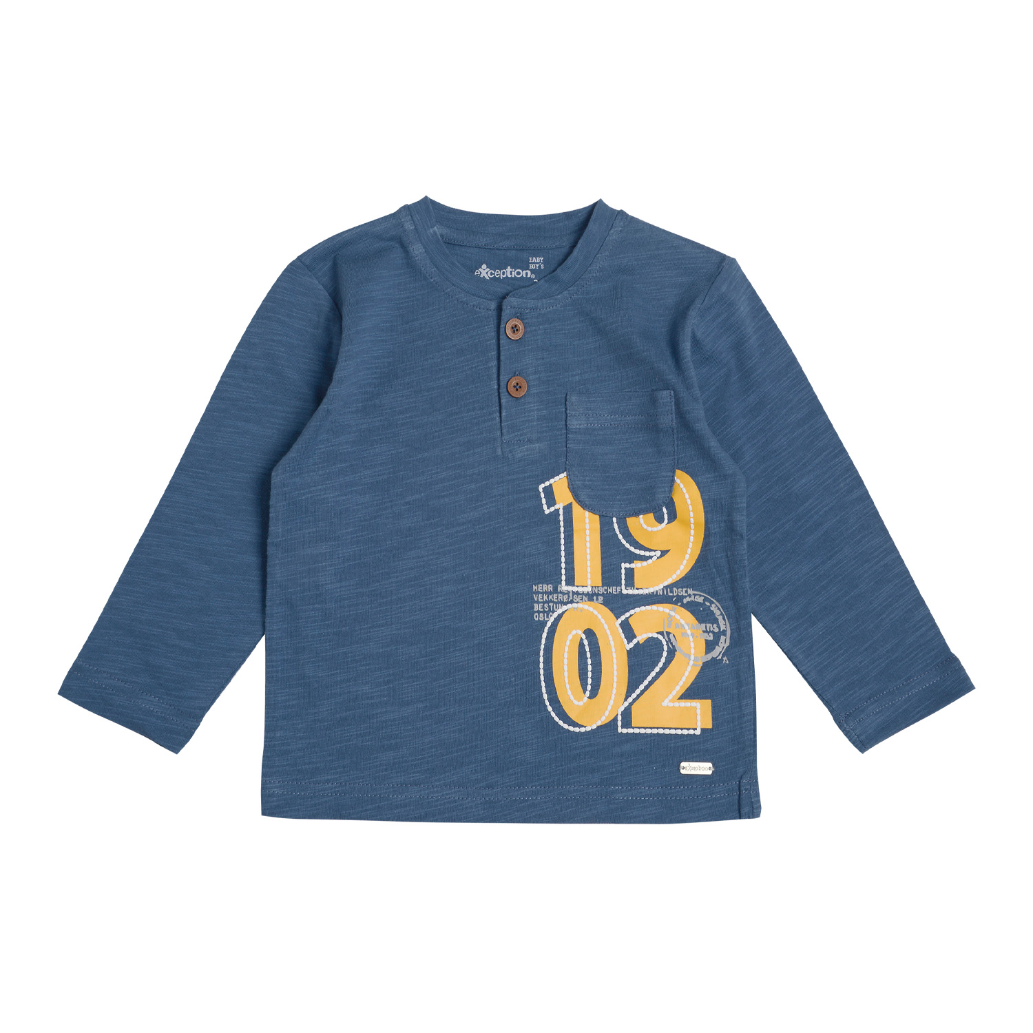 POLERA MANGA LARGA BEBÉ NIÑO CON BOTONES - 1