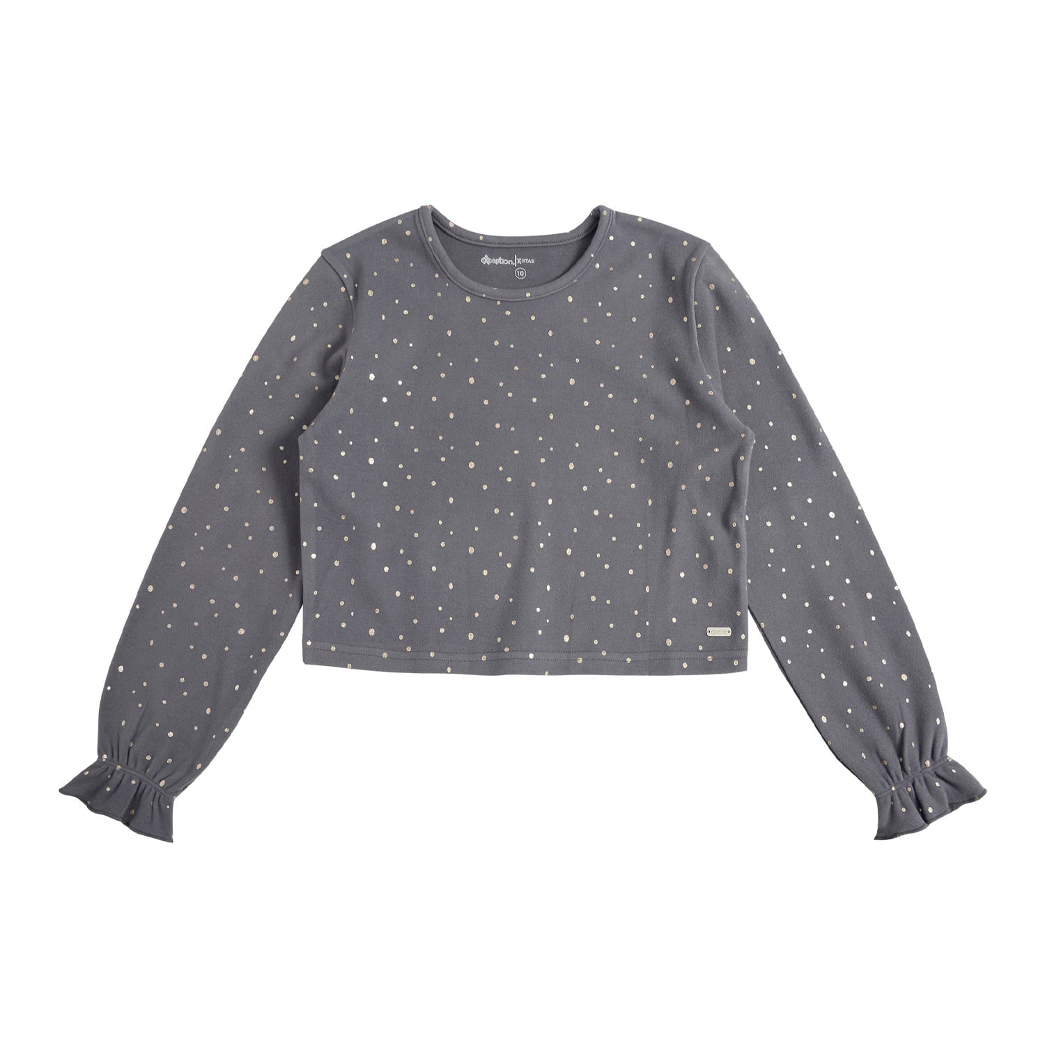 POLERA MANGA AFRANELADA LARGA NIÑA CON ESTAMPADO - 1