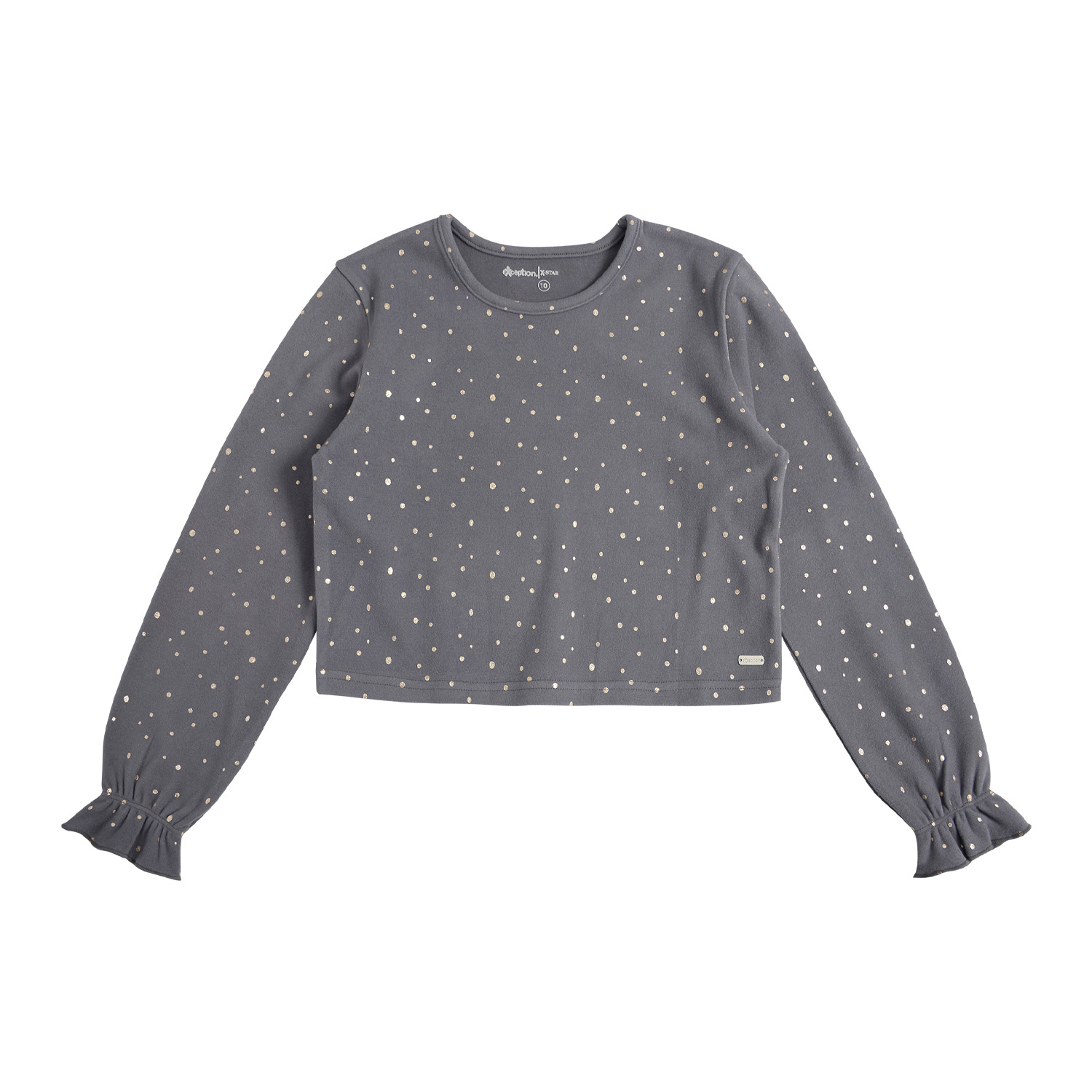 POLERA MANGA AFRANELADA LARGA NIÑA CON ESTAMPADO - 1