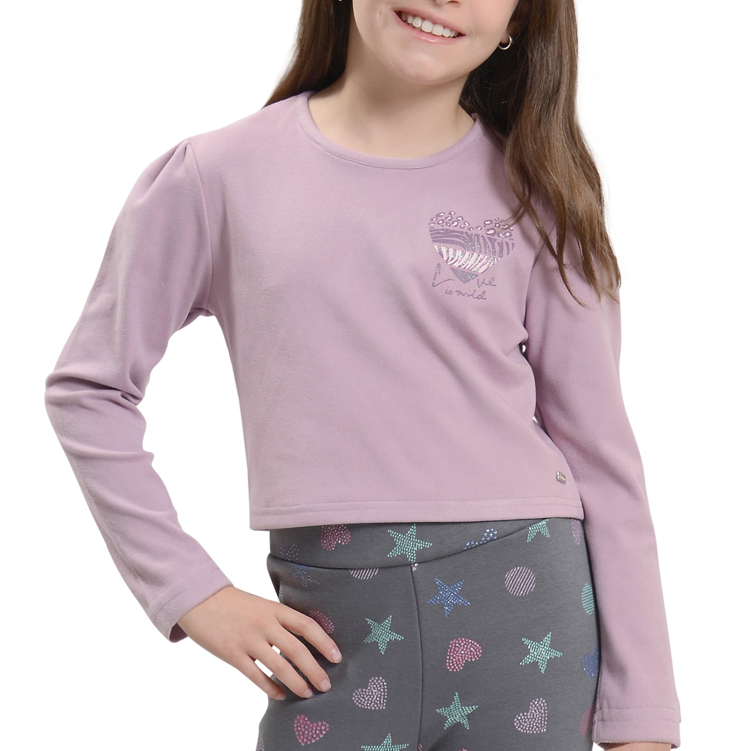 POLERA MANGA AFRANELADA LARGA NIÑA - 1