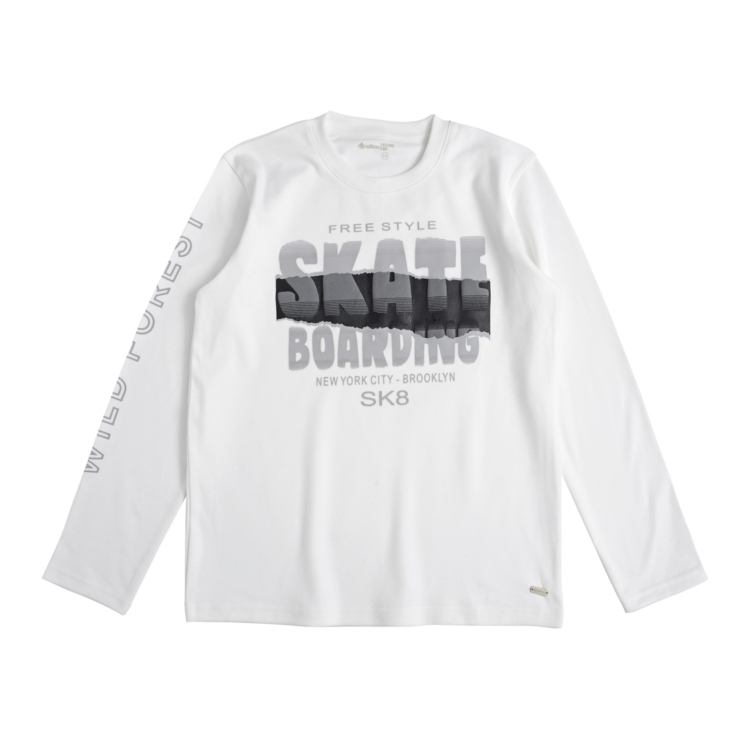 POLERA MANGA AFRANELADA LARGA NIÑO CON ESTAMPADO - 1