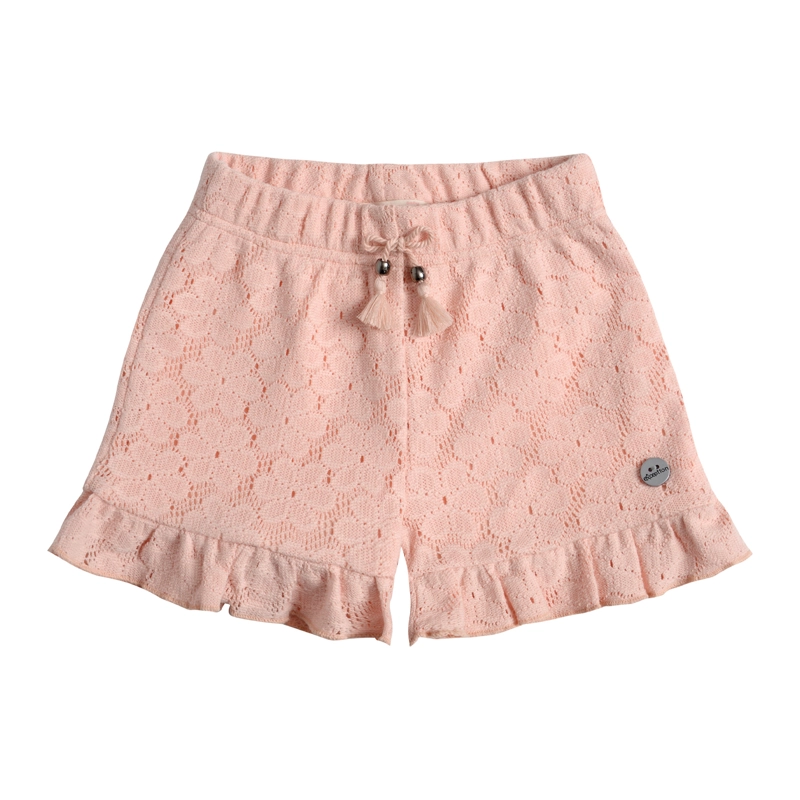 SHORT BEBE  NIÑA TEJIDO FLORES - 1
