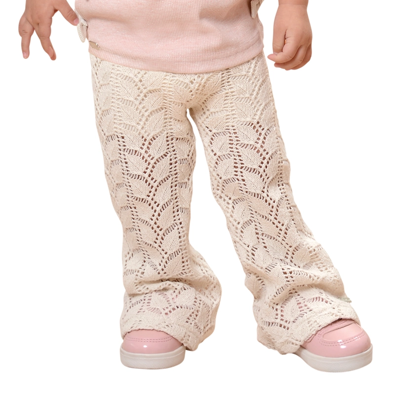CALZA FLARE TEJIDA BEBE  NIÑA - 1