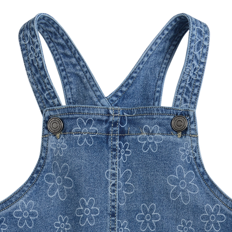 JUMPER MEZCLILLA BEBE  NIÑA CON FLORES - 2