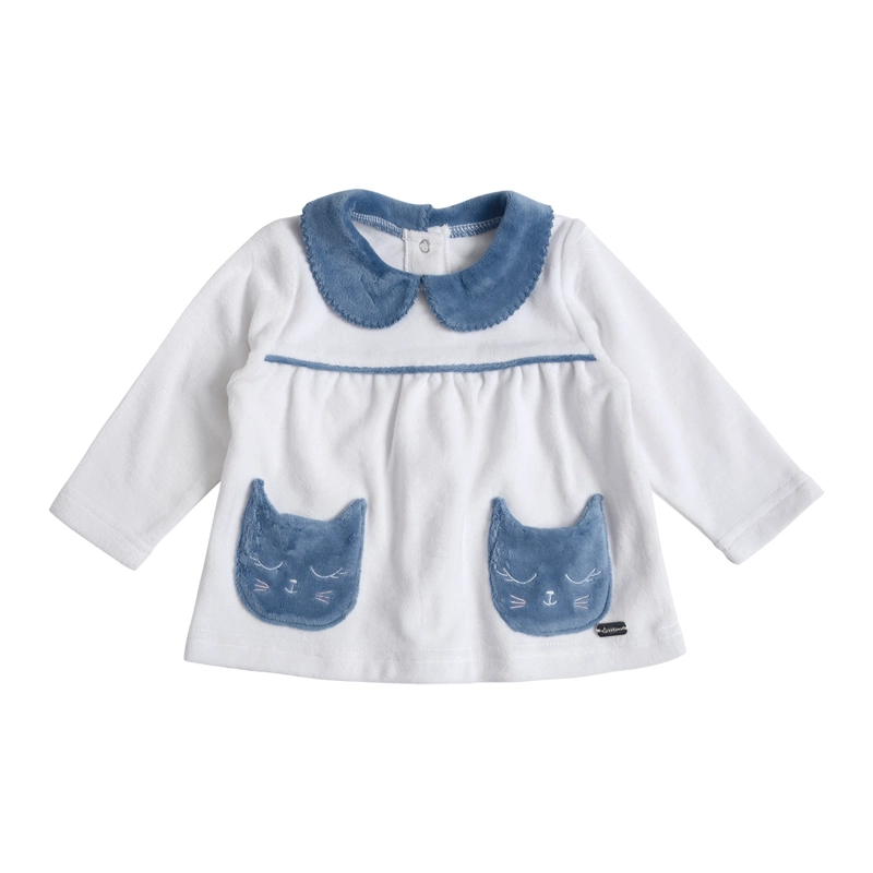 CONJUNTO PLUSH BEBE  NIÑA 2 PIEZAS CON BORDADO - 2