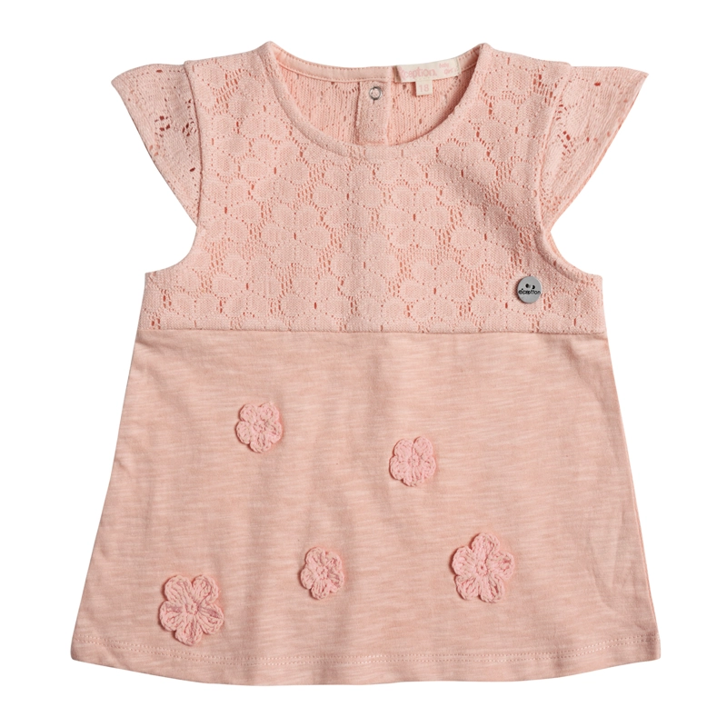 POLERA BEBE  NIÑA CON APLICACION CROCHET - 2