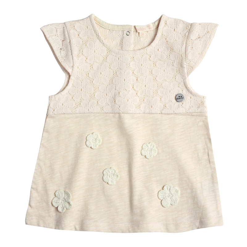 POLERA BEBE  NIÑA CON APLICACION CROCHET - 2