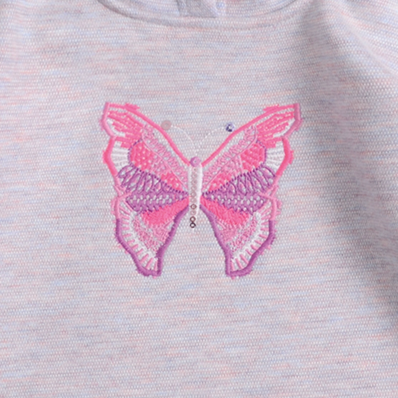 POLERON FRANELA INTERIOR PELUDO BEBE  NIÑA MARIPOSA - 2