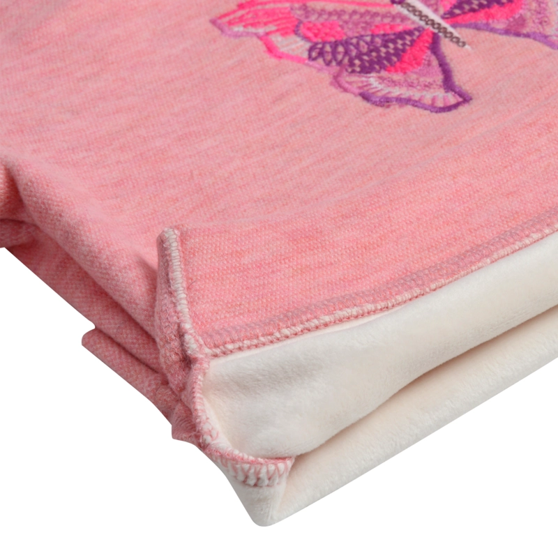 POLERON FRANELA INTERIOR PELUDO BEBE  NIÑA MARIPOSA - 3