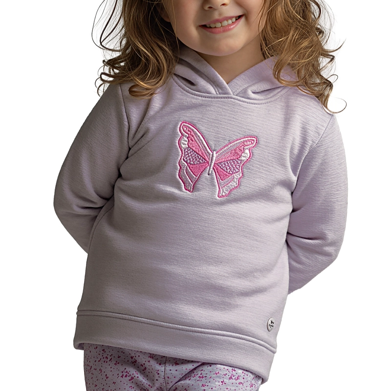 POLERON FRANELA INTERIOR PELUDO BEBE  NIÑA MARIPOSA - 4