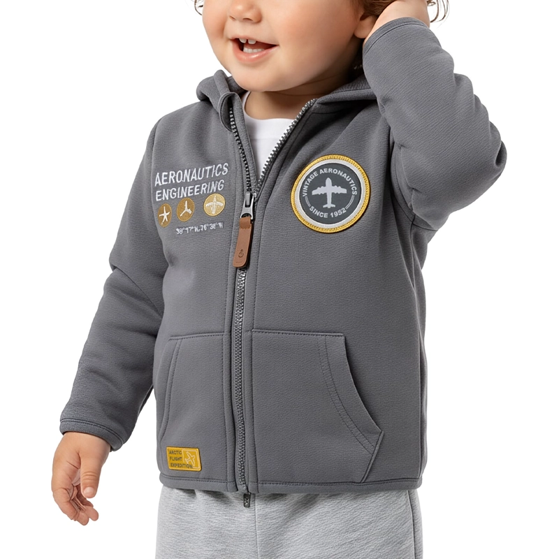 POLERON FRANELA INTERIOR CHIPORRO BEBE  NIÑO PARCHE AVION - 1