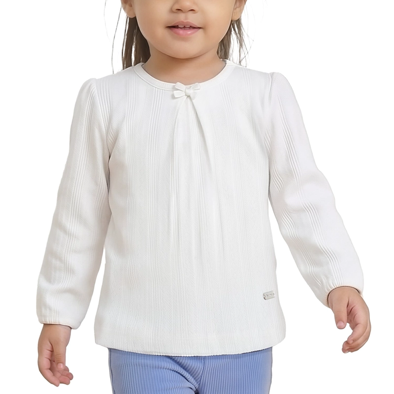 POLERA MANGA LARGA BEBE  NIÑA LISA - 1