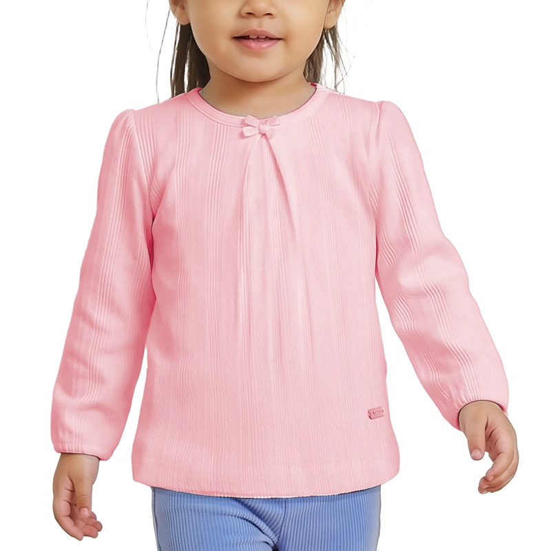 POLERA MANGA LARGA BEBE  NIÑA LISA - 1