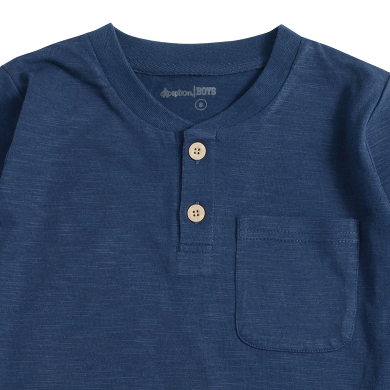 POLERA MANGA LARGA NIÑO SLUB JERSEY ALGODON CON BOLSILLO - 2