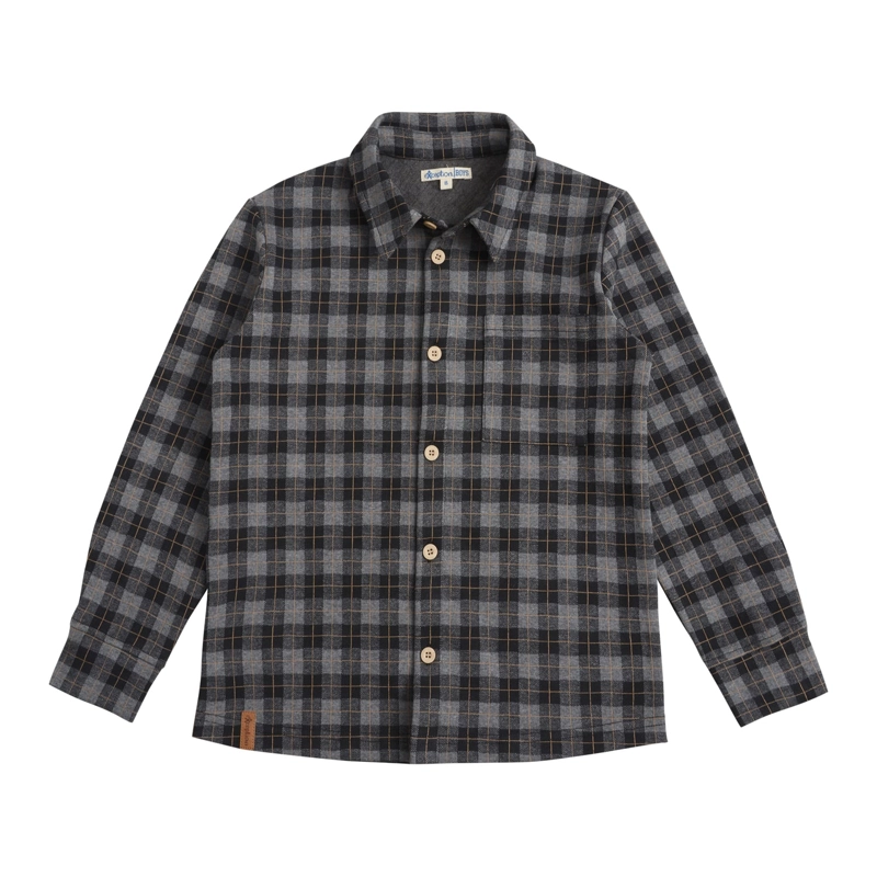 CAMISA MANGA LARGA NIÑO CUADRILLE - 1