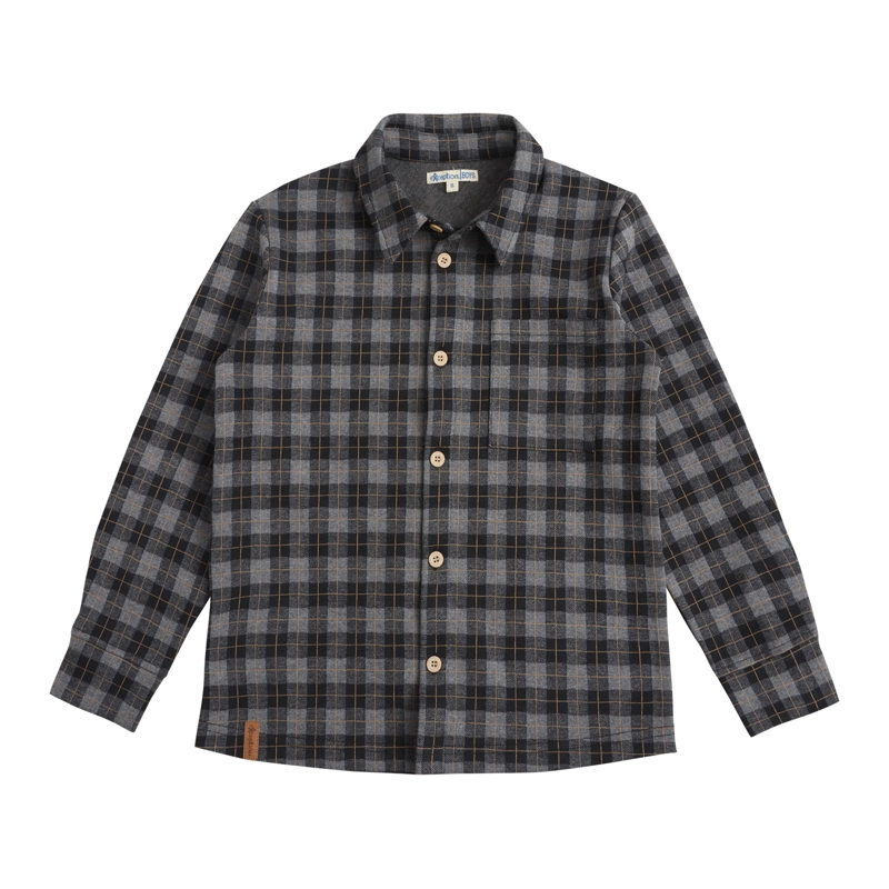 CAMISA MANGA LARGA NIÑO CUADRILLE - 1
