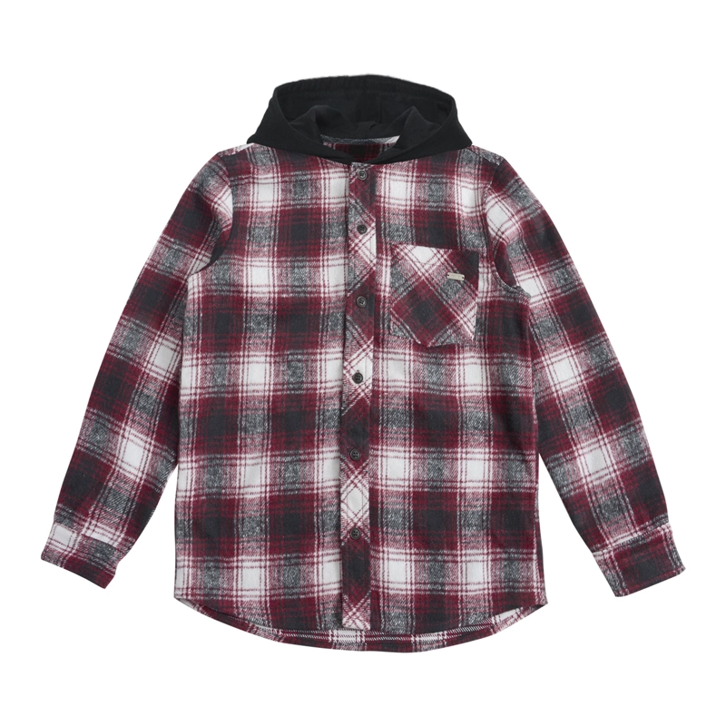 CAMISA MANGA LARGA AFRANELADA NIÑO A CUADROS - 2
