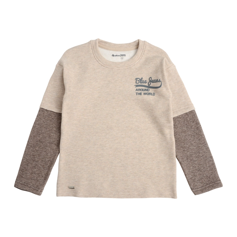 POLERA MANGA LARGA INTERIOR FRISADO NIÑO - 1