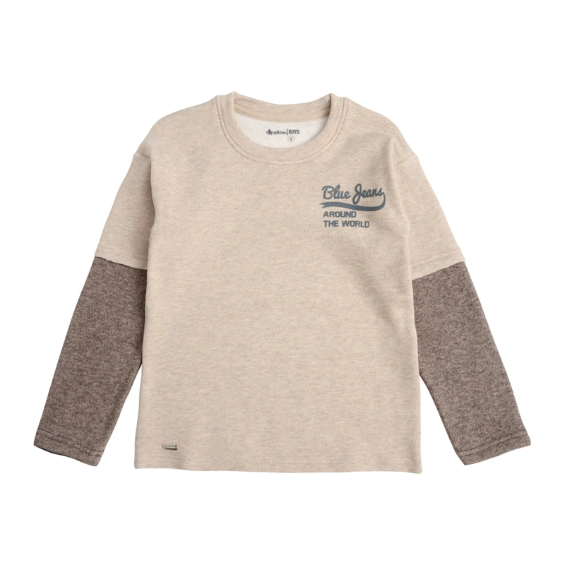 POLERA MANGA LARGA INTERIOR FRISADO NIÑO - 1