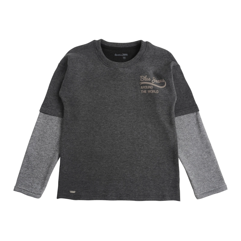 POLERA MANGA LARGA INTERIOR FRISADO NIÑO - 1