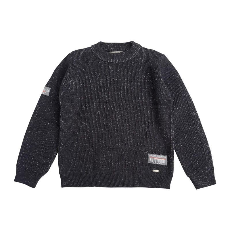 SWEATER NIÑO TEJIDO CON CUELLO REDONDO - 1