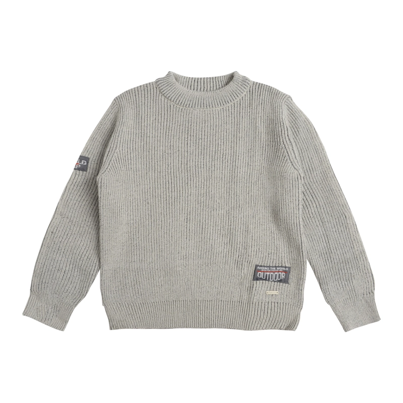 SWEATER NIÑO TEJIDO CON CUELLO REDONDO - 1
