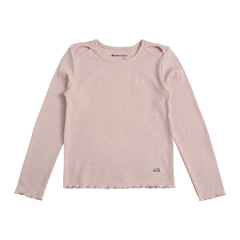 POLERA MANGA LARGA NIÑA DE ALGODON CON BORDADO - 2