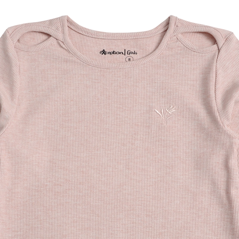 POLERA MANGA LARGA NIÑA DE ALGODON CON BORDADO - 3