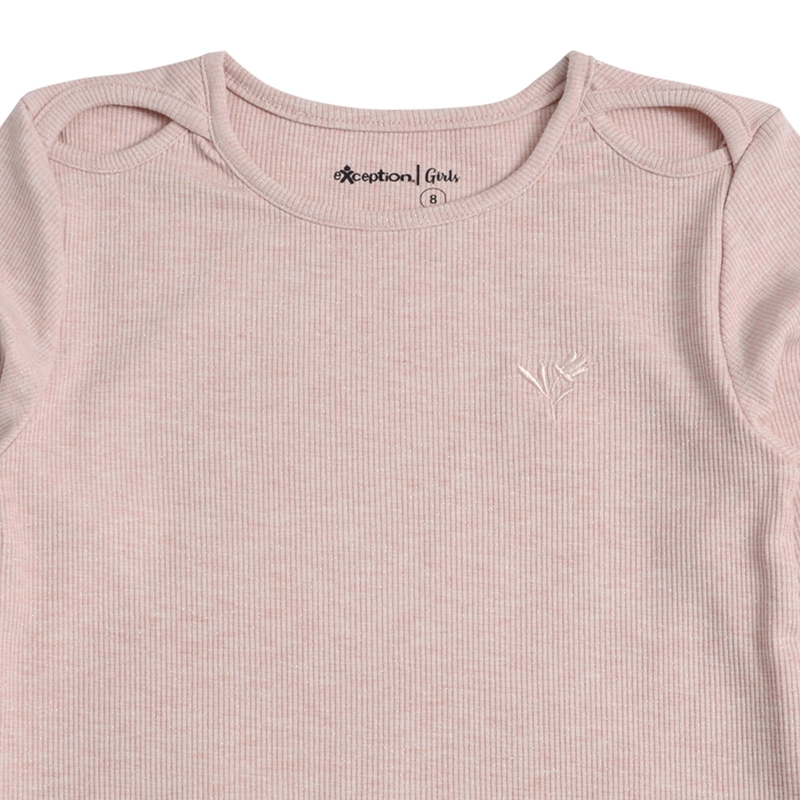 POLERA MANGA LARGA NIÑA DE ALGODON CON BORDADO - 3