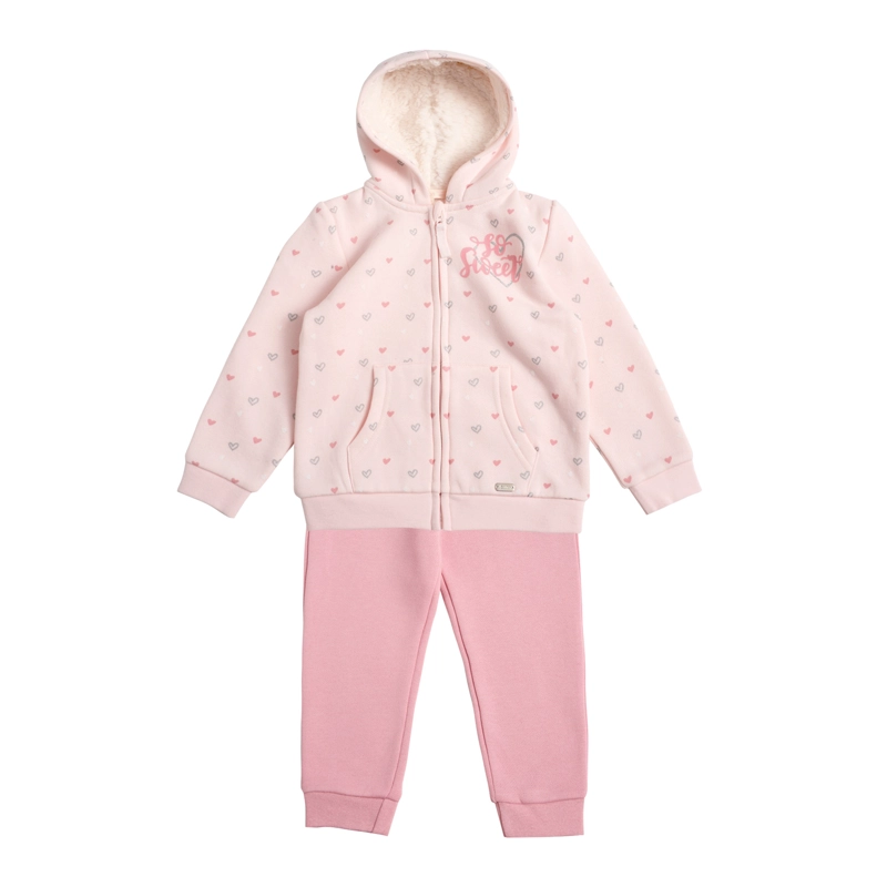 CONJUNTO POLERON Y PANTALON BUZO FRANELA BEBE  NIÑA - 1