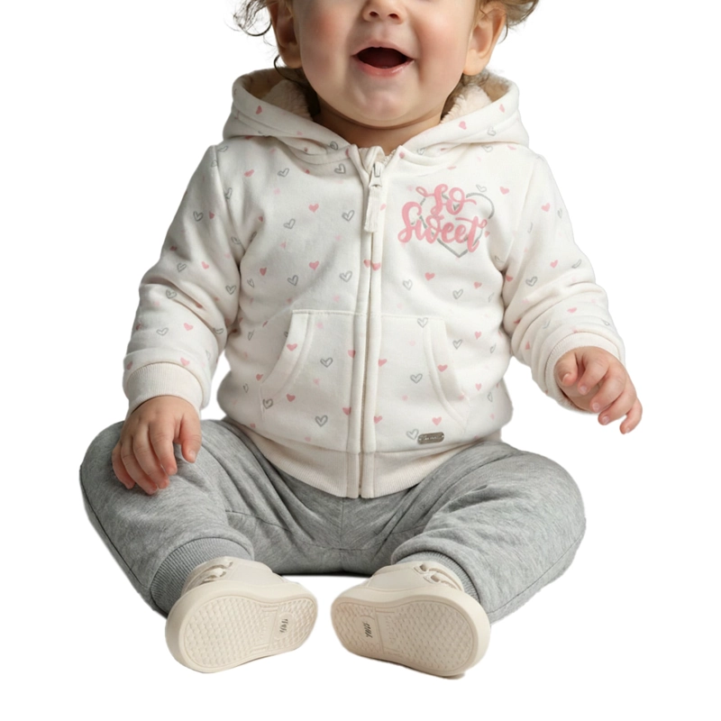 CONJUNTO POLERON Y PANTALON BUZO FRANELA BEBE  NIÑA - 5