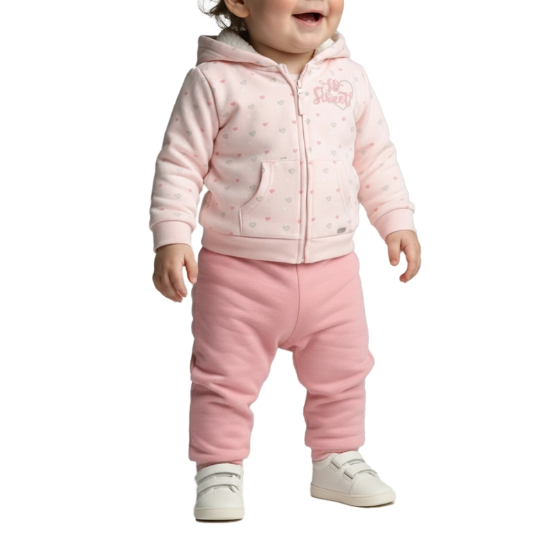 CONJUNTO POLERON Y PANTALON BUZO FRANELA BEBE  NIÑA - 5
